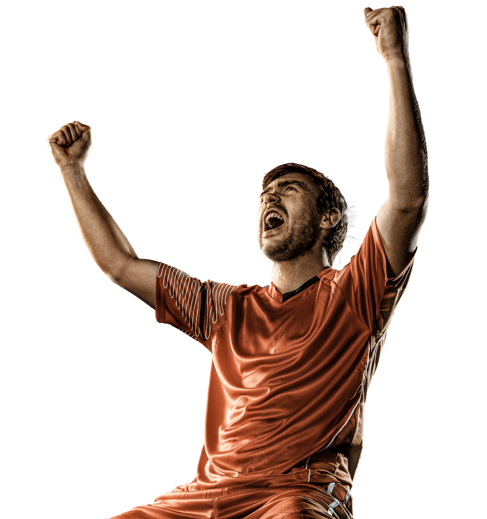 A golden trophy with ribbons and confetti around it